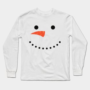 Smiling Snowman Long Sleeve T-Shirt